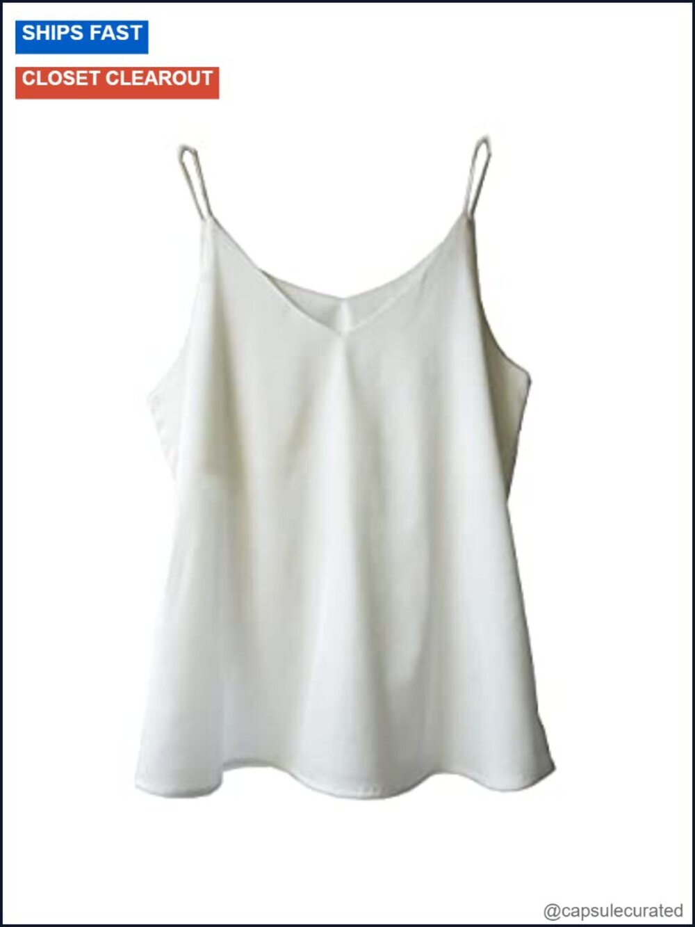 Silk Satin V-Neck Camisole Spaghetti Strap Tank Top XS-4X